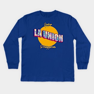 Greetings from LA UNION Philippines! Kids Long Sleeve T-Shirt